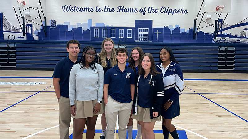 Photo of students in the gym
